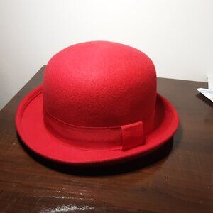 Bowler hat, red, small
